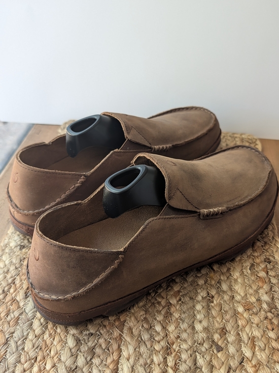 OluKai Men’s Moloa Light Brown Leather Slip-On Loafers main image 4